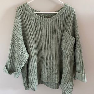 Chenille Sweater with Pocket